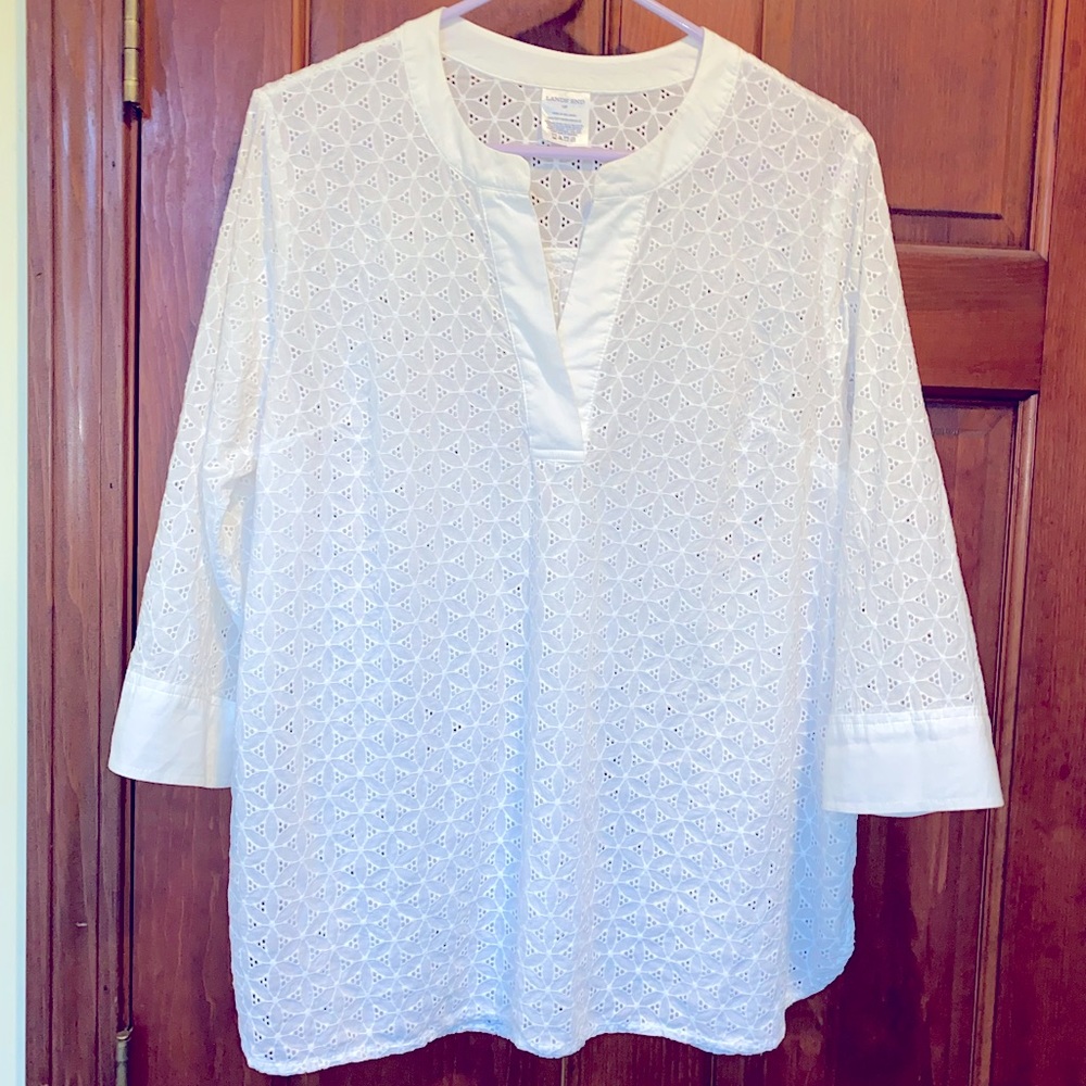 Lands’ End eyelet blouse